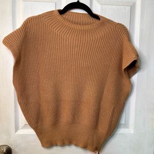 Solid High Neck Knit Vest